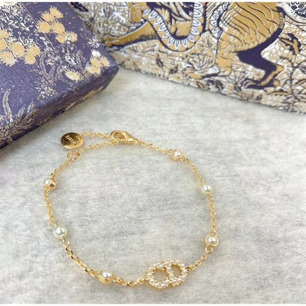 

letter pearl bracelet women's simple and versatile bracelet, Black