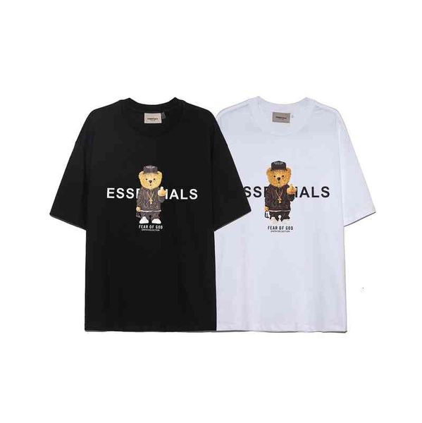 

men's t-shirts spring and summer fog violent society bear design round neck pullover short sleeve unisex, White;black