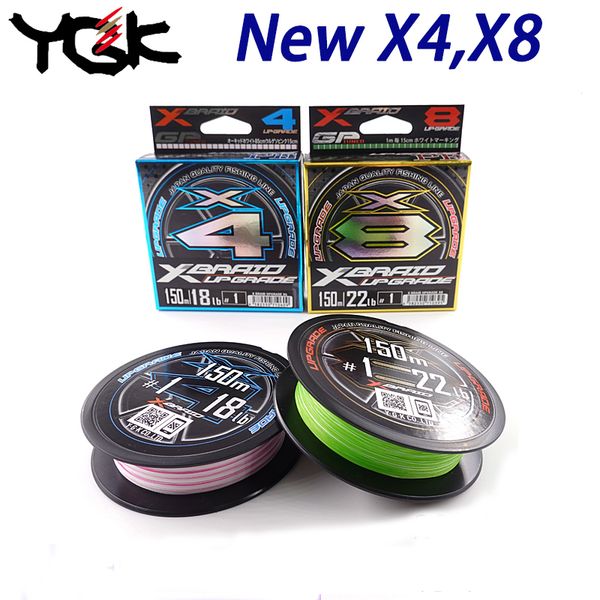 

fishing line japan original ygk x4 x8 xbraid upgrade pe line high stength multifilament lure line thinner cord 0.25# 0.3# 0.4#