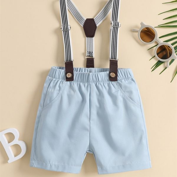 

baby pocket patched pinafore shorts she01, Black