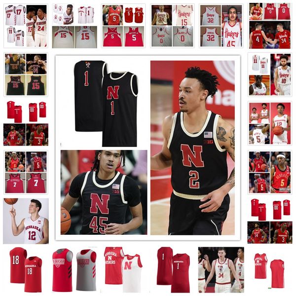 

nebraska cornhuskers basketball jersey 52 herschell turner 27 eric johnson 25 rich king 21 erick strickland 4 tony farmer 33 mikki moore 15, Black