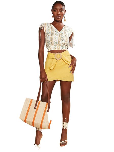 

crisscross o-ring wrap hem bodycon skirt x7y1#, Black