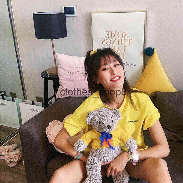 

designers shirts balencaigass men's sweaters reasure paris -shirt alphabet printed round neck short sleeve lovers t, White;black