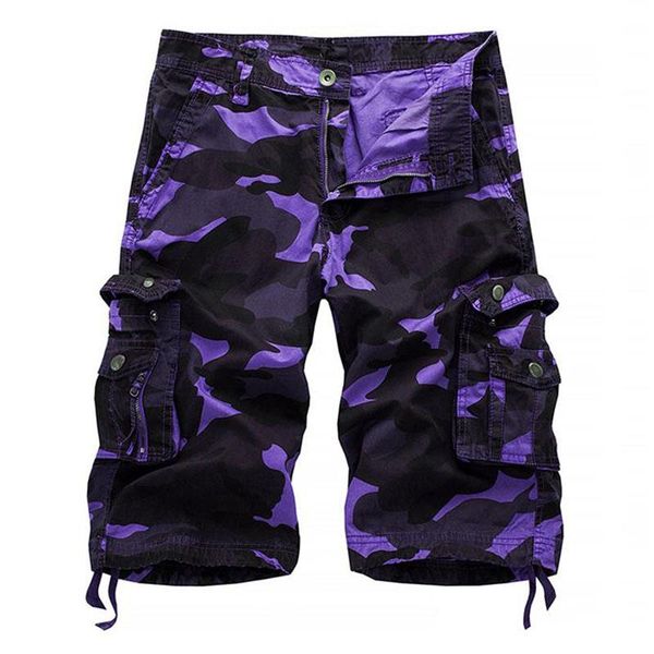 

men's shorts men's military cargo army camouflage tactical joggers men cotton loose work casual short pants plus size, White;black