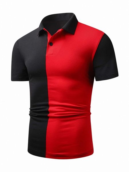 

men two tone polo shirt a4et#, White;black