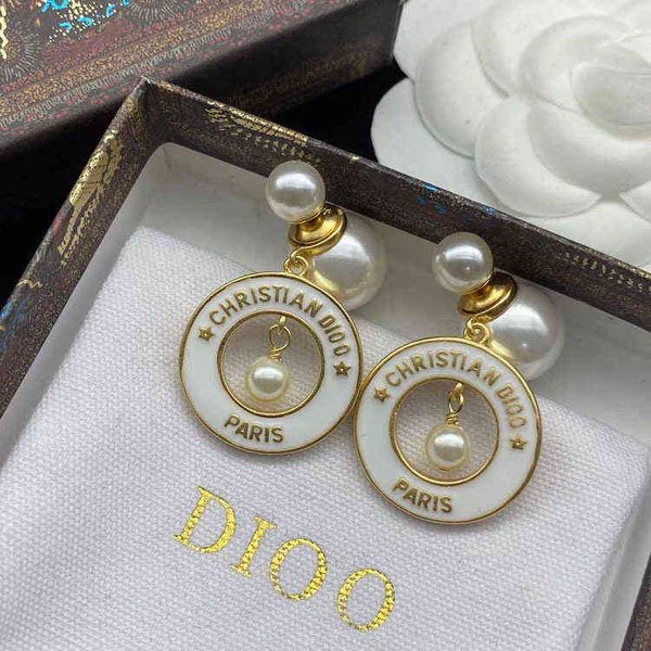 

ring glue dropping white pearl earrings fashion temperament light luxury high sense female earrings accessories, Golden