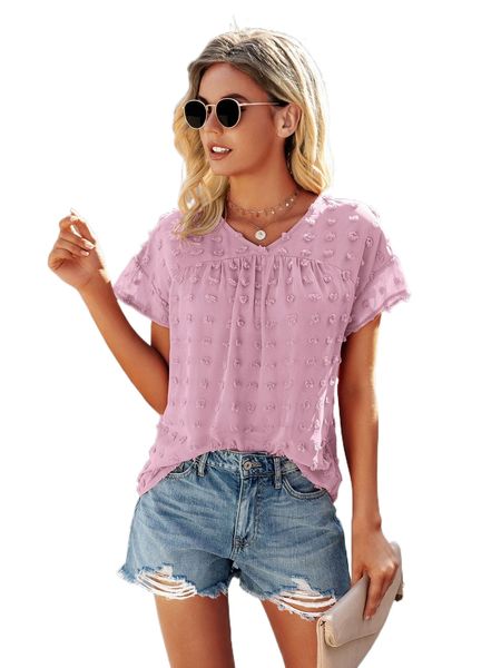 

swiss dot chiffon blouse e0zk#, White