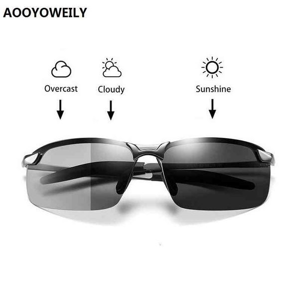 

glasses sunglasses men's pchromic polarized men driving chameleon male change color sun fishing day night vision uv, White;black
