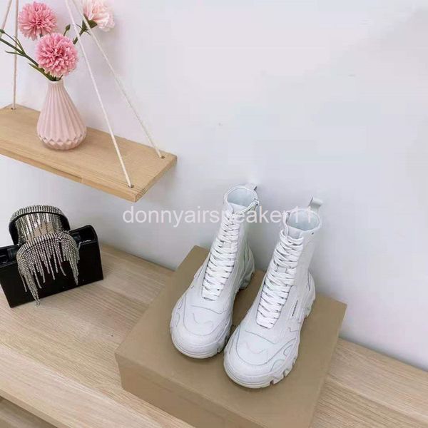 

boots high end autumn and winter lace up thick soled increased martin boots fashion versatile british style white medium children's, Black