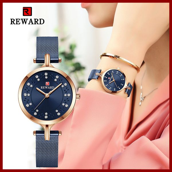 

reward women wristwatch fashion luxury quartz watch waterproof stainless steel ladies girls timepiece wrist watch for female 220409, Slivery;golden