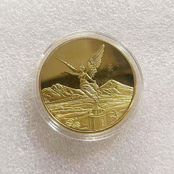 

gifts mexico liberty gold plated coin commemorative eagle snake coins collection gifts drop .cx