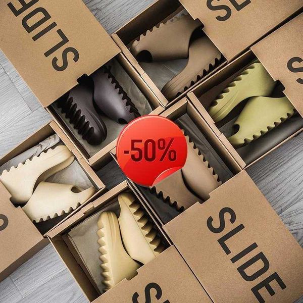 

slide slider foam runners net red slippers fashion comfortable slides desert sand summer brown flat men women beach resin slide sanda fjo, Black