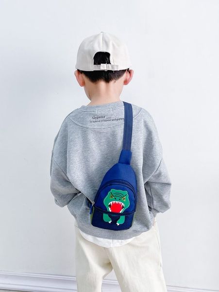 

boys cartoon embroidery sling bag she