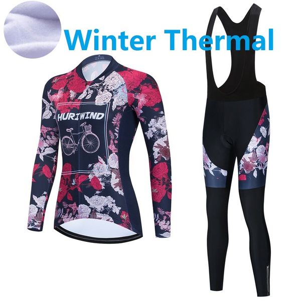 2023 Pro Frauen Winter Radfahren Jersey Set Langarm Mountainbike Radfahren Kleidung Atmungsaktiv MTB Fahrrad Kleidung Tragen Anzug B3