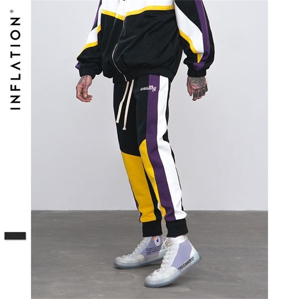 Inflazione Skinny Hip Hop Fashion Men Pants Cargo Casual Lenta a lungo lunghezza della caviglia Jogger Elastico Belva Mens Casual Sude Casual Sude 8849W 201203