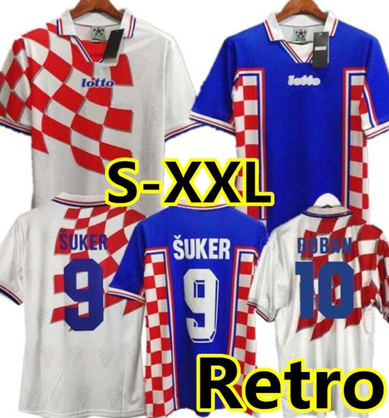 

1998 retro suker soccer jersey home away football jersey 2002 shirts stanic prosinecki boban bilic jarni, Black;yellow