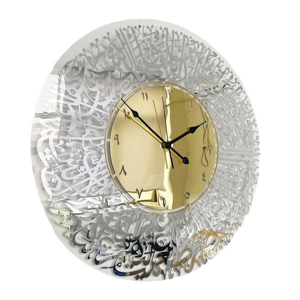 Wanduhren Gold Große Uhr Modern Acryl Spiegel Aufkleber Silentuhren Luxus Wohnkultur Wohnzimmer Dekoration