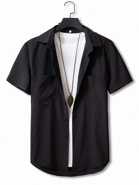 

men pocket patched shirt without tee g4o4#, White;black