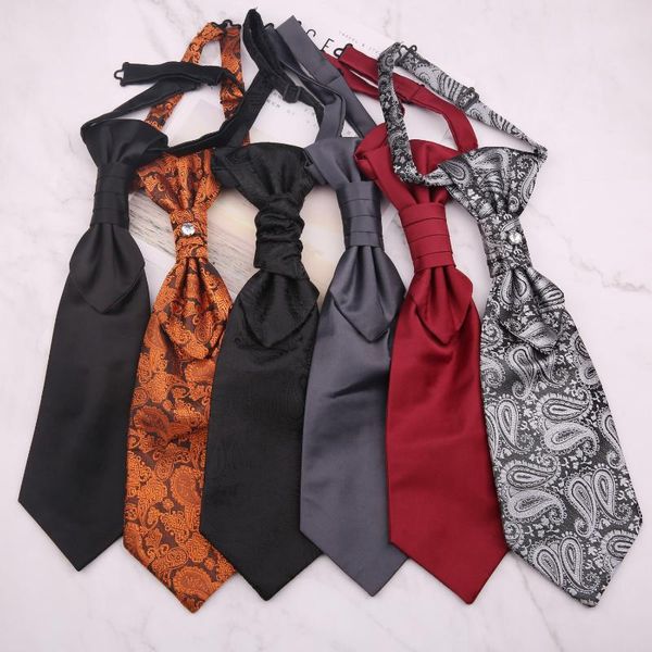 Fliegen Sitonjwly Hochzeit Paisley Krawatten für Herren Krawatte Ascot Selbstkrawatte Gravatas Para Homens Männer Smoking TieBow