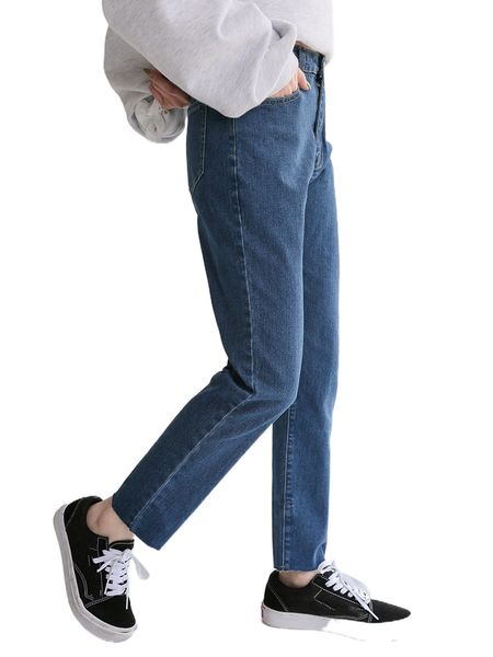 

dazy high waist straight leg jeans u7nw#, Blue