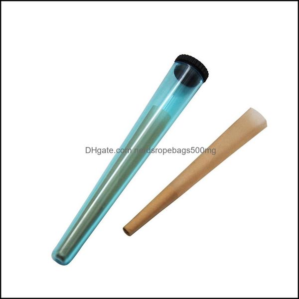 

packing bottles office school business industrial 110mm pre roll packaging plastic conical preroll doob tube joint holder smoking cones cl