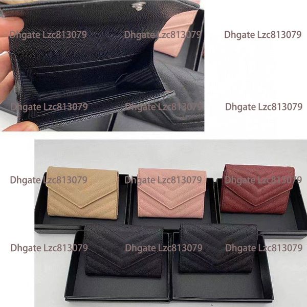 

genuine leather lady wallet card holder quilted coin purse women men wallets clutch caviar, Red;black