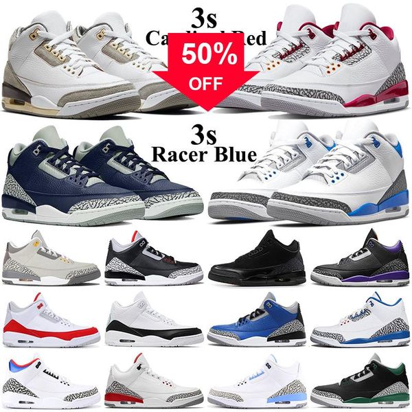 

men basketball shoes jumpman 3s cardinal red black cat cool grey racer blue pure white unc court purple pine green 3 outdoor mens sports f