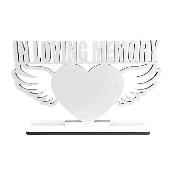 Sublimation MDF Holz Fotorahmen DIY Blank In Loving Memory Plaque Holz Personalisiertes Festival Geschenk Freunde Familienliebhaber