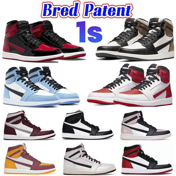 

designer mens 1 1s basketball shoes light smoke grey university blue men women sneakers high dark mocha chicago shadow bordeaux unc pine gre, Black