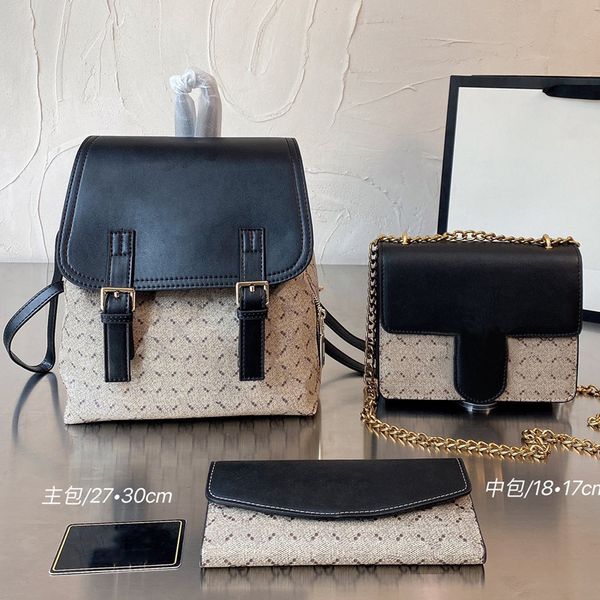 

3pcs/set totes bag women handbags purses shoulder bags wallets backpack shopping bags