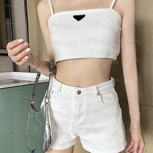 

sling shorts set womens summer cool camis white low waist shorts, White;black