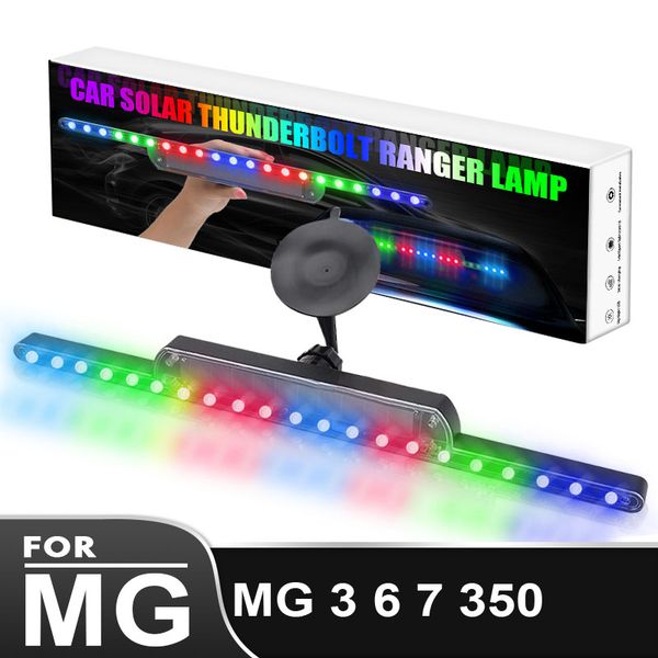 

car led lights auto solar colorful warning light anti-rear-end lights car lamps tools gadgets automotive goods for mg 3 6 7 350