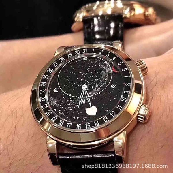 

luxury watches for mens pate philipp watch baida xingkong men's automatic mechanical, Slivery;brown