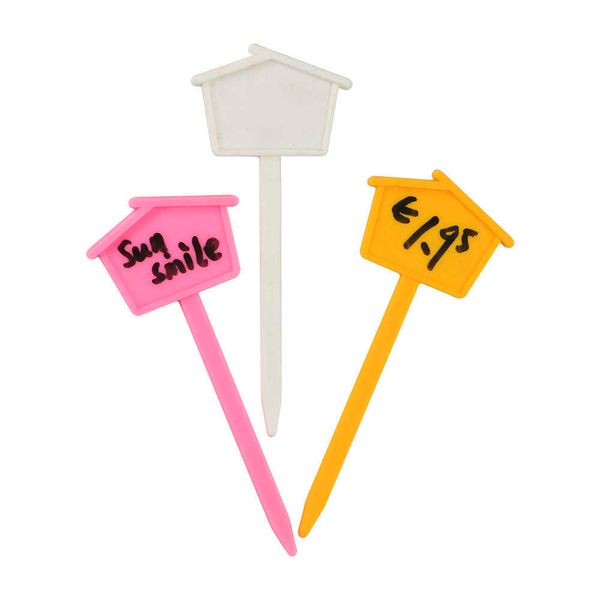 

house shape plate plastic garden tags planten labels plant