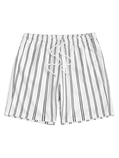 

men vertical striped shorts w1ag#, White;black