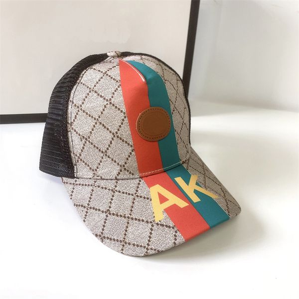 Moda Summer Mesh Cap Designer Baseball Caps For Men Mulheres Mesh Colorblock Design de alta qualidade Fisherman Hat Hip Hop Hat