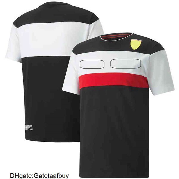 

customized jersey short sleeved car fans 2022 new summer t shirts t-shirt f1 team uniform formula one red round neck sports drxa, White;black