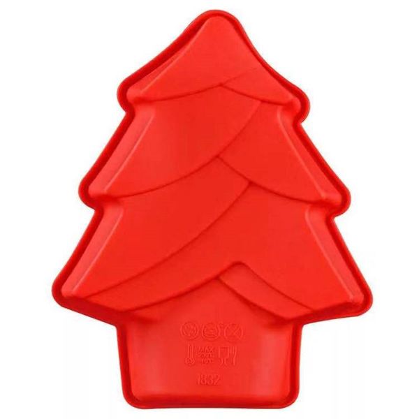 Backformen Weihnachtsbaum Silikon Schimmelpilzschalen Pfanne DIY -Kuchen Dekorieren Werkzeuge Brotmodell backen