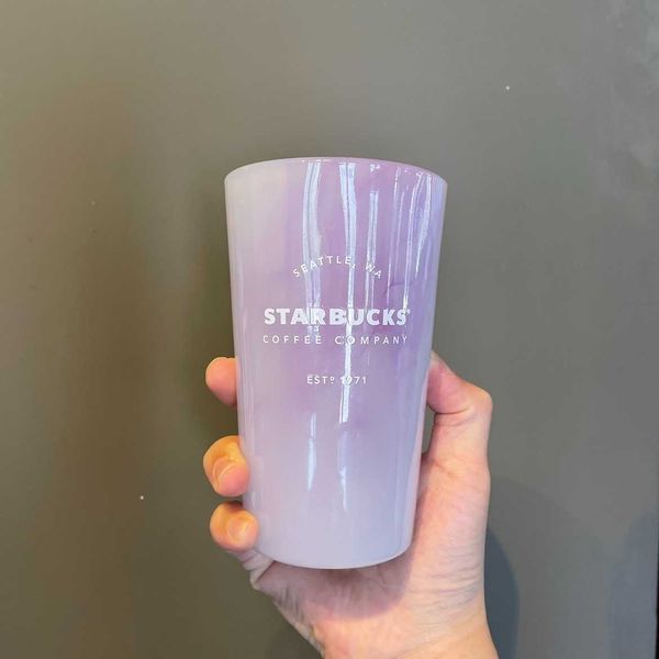 

2021 starbucks cup new summer magic purple glass water cup 355ml