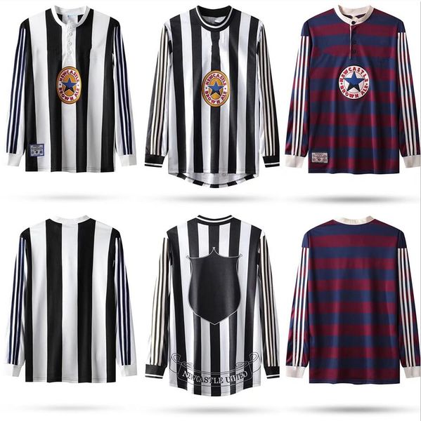 

retro soccer jersey home away 1988 1994 1995 96 97 98 99 magpies batty asprilla barnes shearer bellamy owen united football shirt, Black