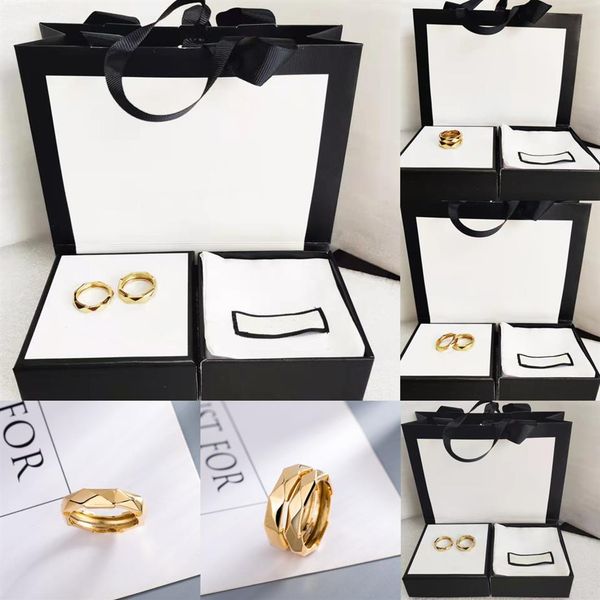 

luxury designer ring 18k gold non-fading rings couple interlocking fashion simple jewelry supply195f, Silver