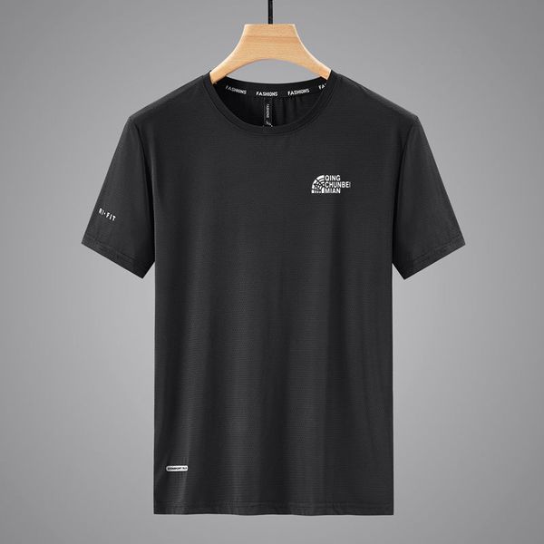 

qbeimian t shirt summer ice silk cool round neck short-sleeved men's sports loose breathable sweat-absorbing t-shirt women's large, White;black