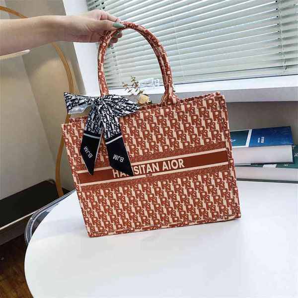

2022 new designer handbags canvas single versatile capacity portable tote