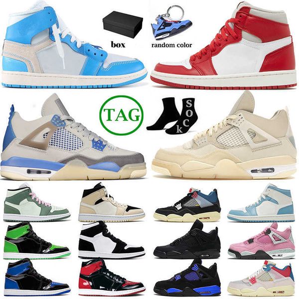 

new jumpman 1 4 mens womens basketball shoes newstalgia 1s university blue sail pink 4s iv black cats midnight navy mid dutch green sneakers