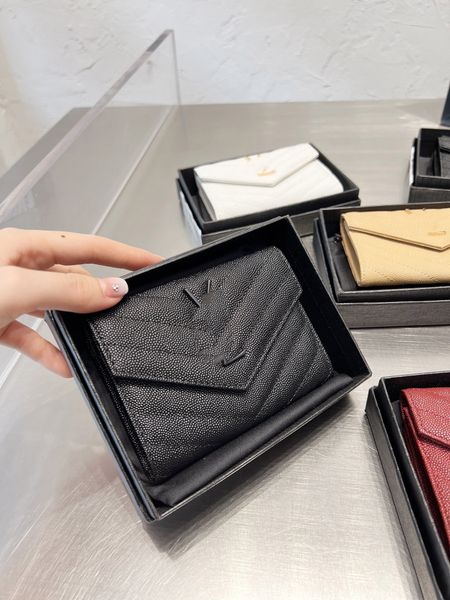 

women designers luxurious purse cluth wallet classic passport card holder wholesale cheque book genuine leather original box 14cm, Red;black