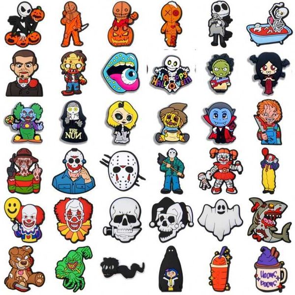 

newcustom clog flag letter character anime decoration accessories halloween pvc designer shoes charms for croc, White;pink