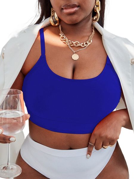 

plus plain bikini k05q#, Black