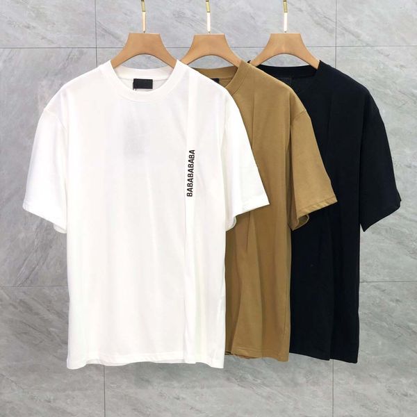 

designer men white t shirts fashion paris alphabet printing short sleeves yellow t-shirts man shirts women sweaters cotton multiple colour, White;black