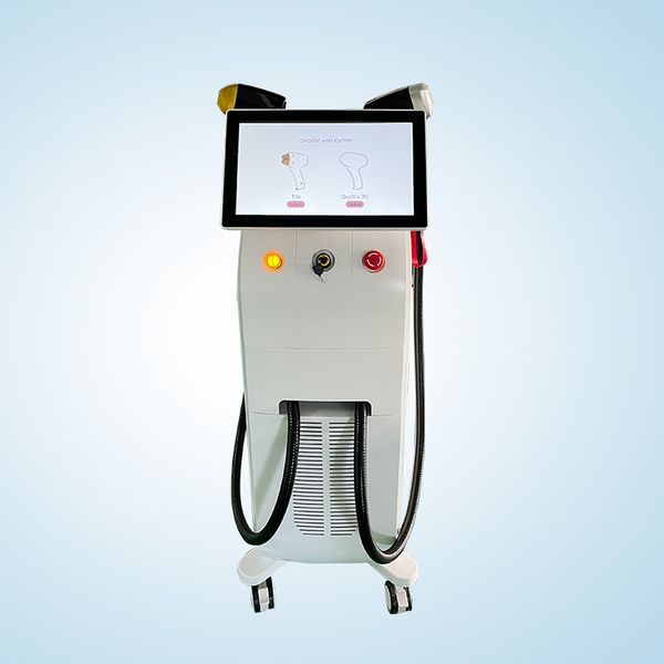 

new double handle diode laser hair removal machine with a reasonable whole sales price spa clinic use, Black