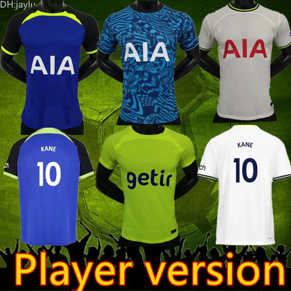 versione giocatore SPURS 22 23 KANE SON KULUSEVSKI PERISIC Maglia da calcio Tottenham HOJBJERG 2022 2023 LUCAS LLORS Terza maglia da calcio BRYAN BERGWIJN Maglia da uomo